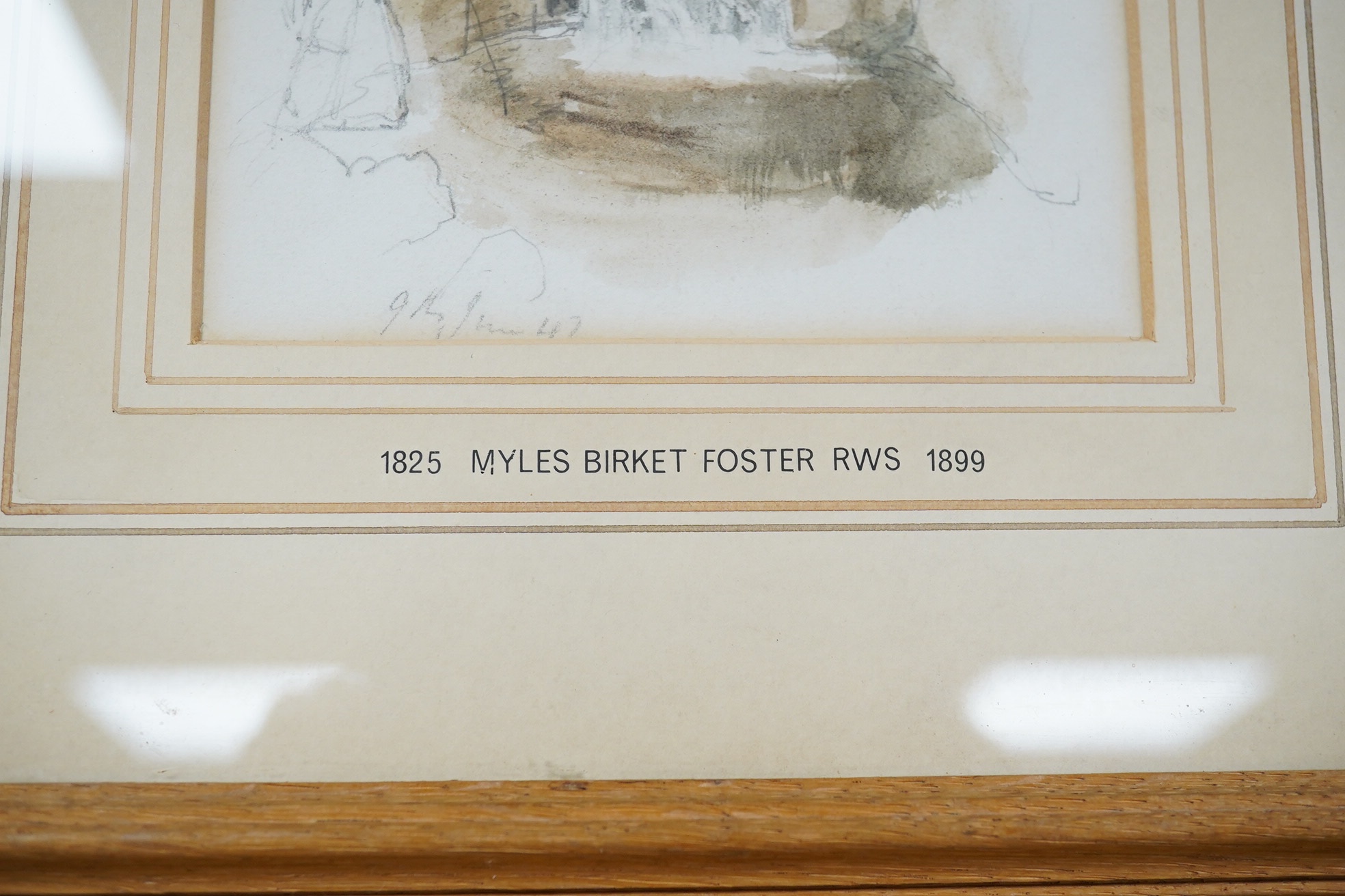 Myles Birket Foster (1825-1899), pencil and watercolour sketch, “Waterfall”, dated 9th July ‘47 in pencil, 14.5 x 11cm. Condition - good